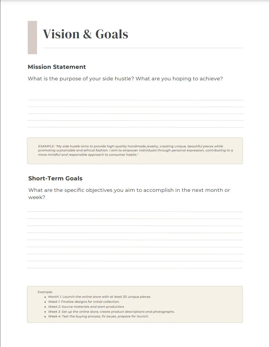 My Side Hustle Planner Life Craft Plannerz