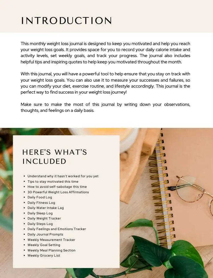 The Diva Digital Weight Loss Journal Life Craft Plannerz