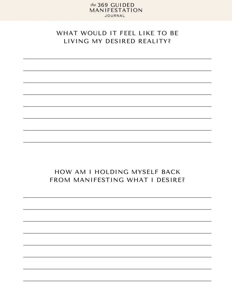 The 369 Guided Manifestation Journal Life Craft Plannerz