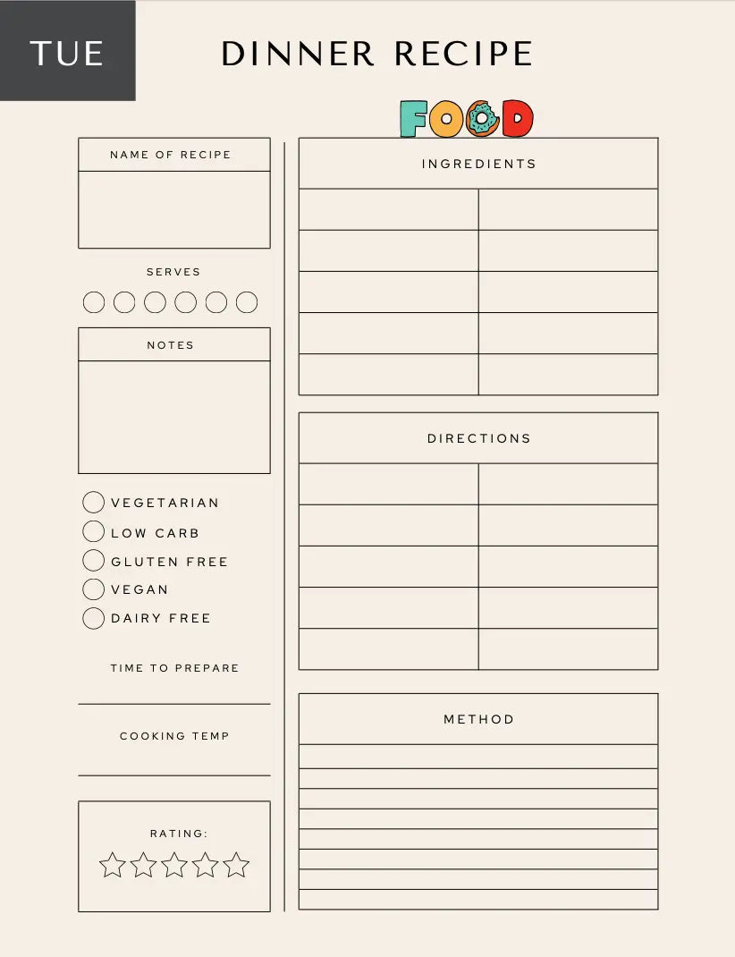 Weekly Eat Healthy Be Healthy Meal & Grocery Planner Product vendor