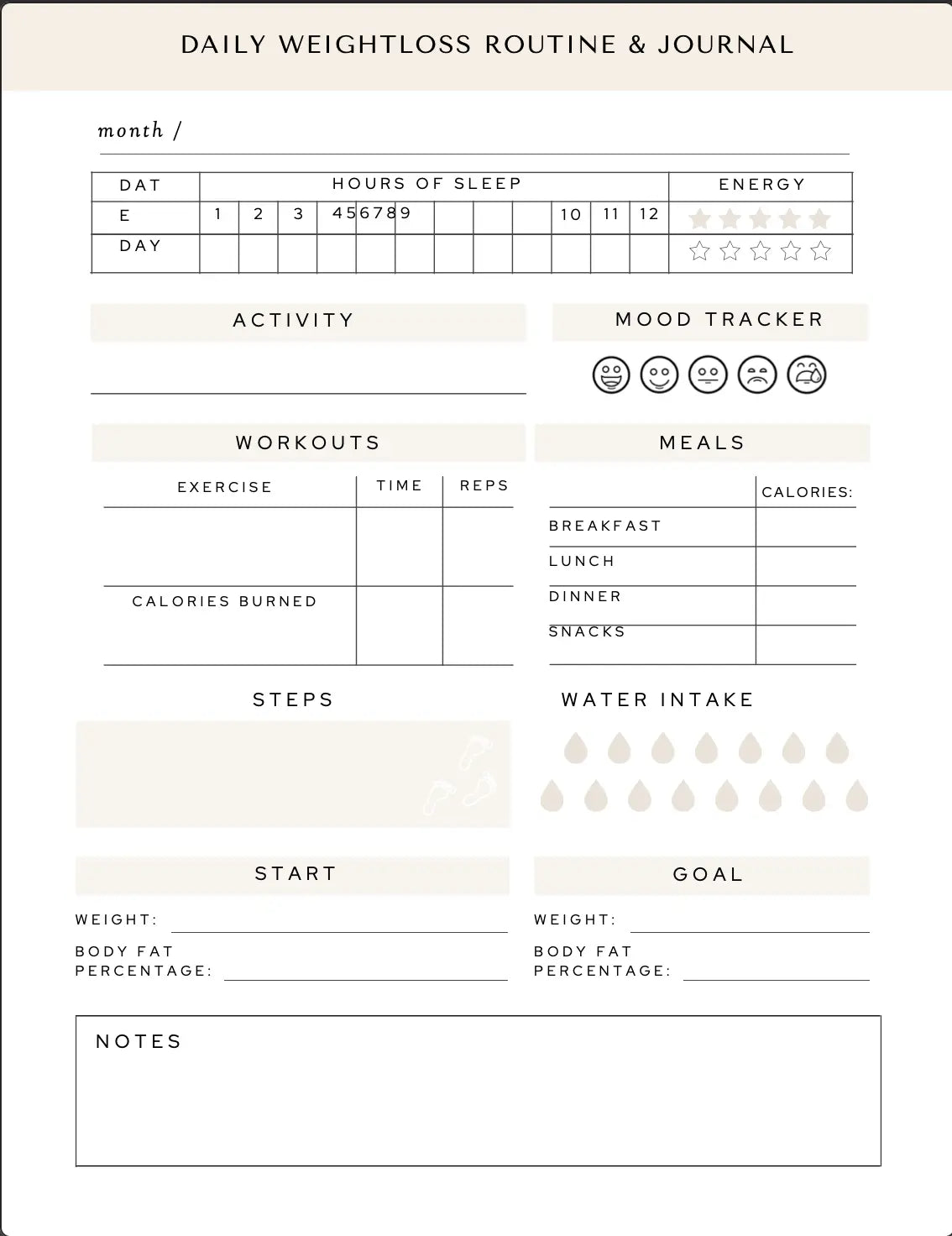 The Ultimate Diva Body Transformation Daily Journal Product vendor