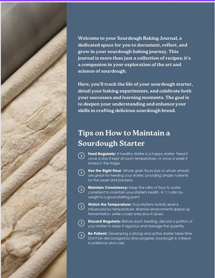 The Sourdough Baking Journal Product vendor